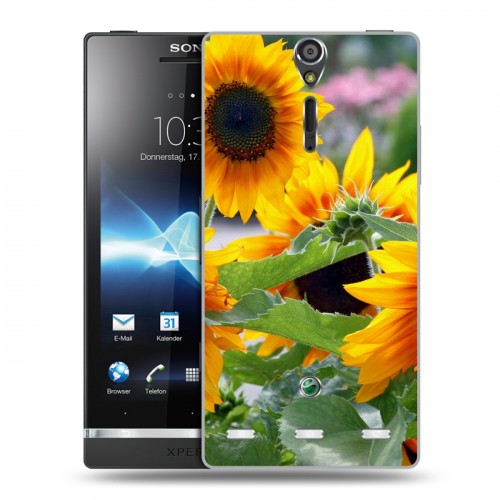 Дизайнерский пластиковый чехол для Sony Xperia S Подсолнухи