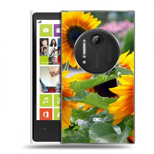 Дизайнерский пластиковый чехол для Nokia Lumia 1020 Подсолнухи