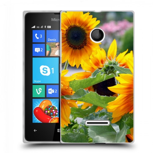 Дизайнерский пластиковый чехол для Microsoft Lumia 435 Подсолнухи