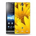 Дизайнерский пластиковый чехол для Sony Xperia S Подсолнухи