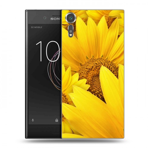 Дизайнерский пластиковый чехол для Sony Xperia XZs Подсолнухи