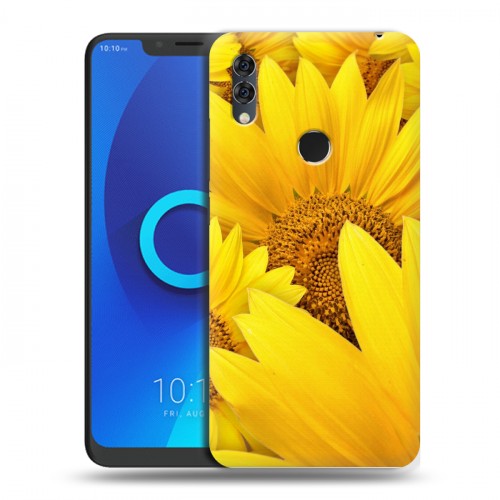 Дизайнерский силиконовый чехол для Alcatel 5V Подсолнухи