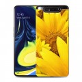 Дизайнерский пластиковый чехол для Samsung Galaxy A80 Подсолнухи