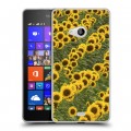 Дизайнерский пластиковый чехол для Microsoft Lumia 540 Подсолнухи