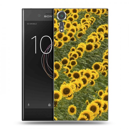 Дизайнерский пластиковый чехол для Sony Xperia XZs Подсолнухи