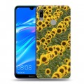 Дизайнерский пластиковый чехол для Huawei Y6 (2019) Подсолнухи