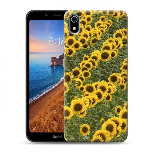 Дизайнерский силиконовый чехол для Xiaomi RedMi 7A Подсолнухи