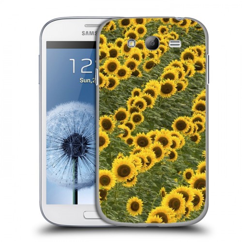 Дизайнерский пластиковый чехол для Samsung Galaxy Grand Подсолнухи
