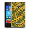 Дизайнерский пластиковый чехол для Microsoft Lumia 435 Подсолнухи