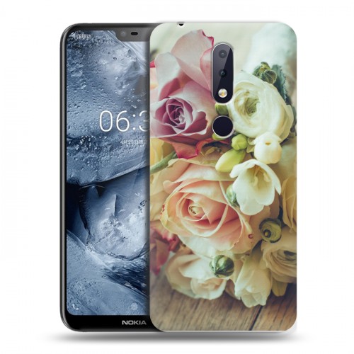 Дизайнерский пластиковый чехол для Nokia 6.1 Plus Розы