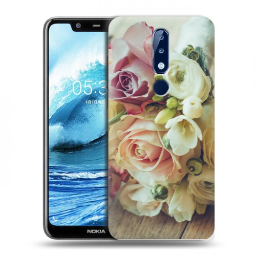 Дизайнерский пластиковый чехол для Nokia 5.1 Plus Розы