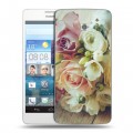 Дизайнерский пластиковый чехол для Huawei Ascend D2 Розы