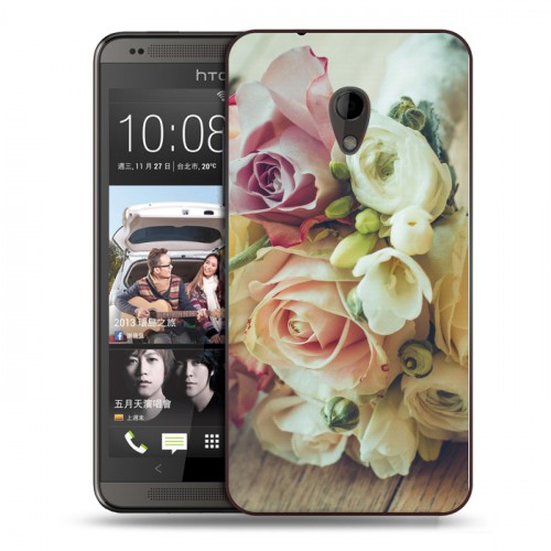 Дизайнерский пластиковый чехол для HTC Desire 700 Розы