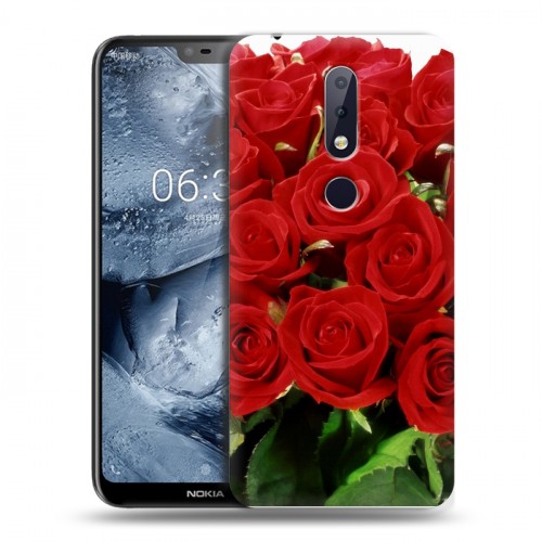 Дизайнерский силиконовый чехол для Nokia 6.1 Plus Розы