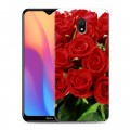 Дизайнерский силиконовый с усиленными углами чехол для Xiaomi RedMi 8A Розы