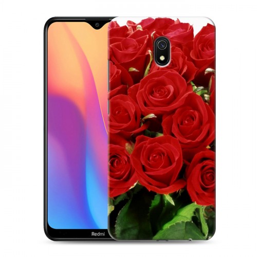 Дизайнерский силиконовый с усиленными углами чехол для Xiaomi RedMi 8A Розы