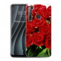 Дизайнерский силиконовый чехол для HTC Desire 20 Pro Розы