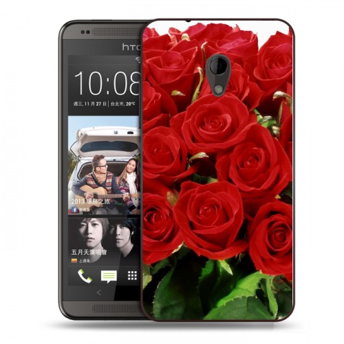 Дизайнерский пластиковый чехол для HTC Desire 700 Розы