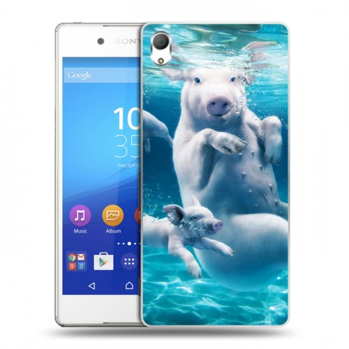 Дизайнерский пластиковый чехол для Sony Xperia Z3+ Свинки