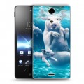 Дизайнерский пластиковый чехол для Sony Xperia TX Свинки