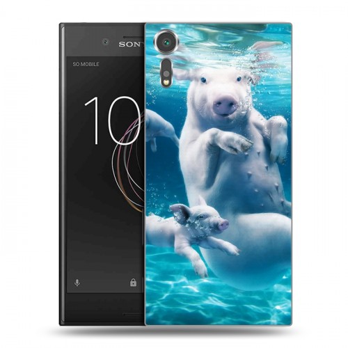 Дизайнерский пластиковый чехол для Sony Xperia XZs Свинки