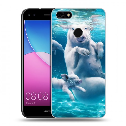 Дизайнерский пластиковый чехол для Huawei Nova Lite (2017) Свинки