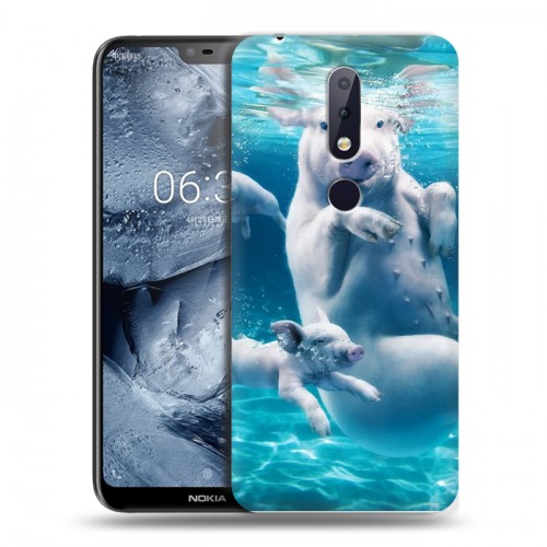 Дизайнерский пластиковый чехол для Nokia 6.1 Plus Свинки