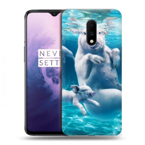 Дизайнерский пластиковый чехол для OnePlus 7 Свинки