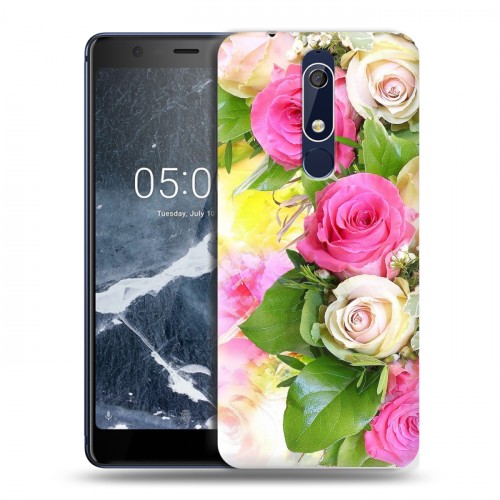 Дизайнерский пластиковый чехол для Nokia 5.1 Розы