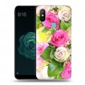 Дизайнерский силиконовый чехол для Xiaomi Mi A2 Розы