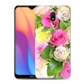 Дизайнерский силиконовый с усиленными углами чехол для Xiaomi RedMi 8A Розы