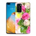 Дизайнерский пластиковый чехол для Huawei P40 Розы