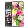 Дизайнерский пластиковый чехол для HTC Desire 700 Розы