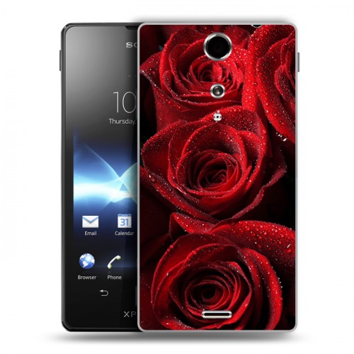 Дизайнерский пластиковый чехол для Sony Xperia TX Розы