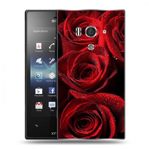 Дизайнерский пластиковый чехол для Sony Xperia acro S Розы