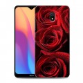 Дизайнерский силиконовый с усиленными углами чехол для Xiaomi RedMi 8A Розы