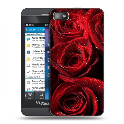 Дизайнерский пластиковый чехол для BlackBerry Z10 Розы