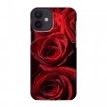 Дизайнерский силиконовый с усиленными углами чехол для Iphone 12 Mini Розы