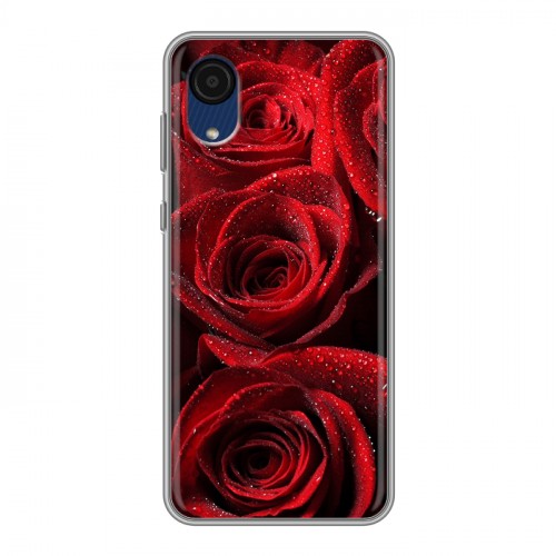 Дизайнерский силиконовый чехол для Samsung Galaxy A03 Core Розы