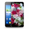 Дизайнерский пластиковый чехол для Huawei Y6 Розы