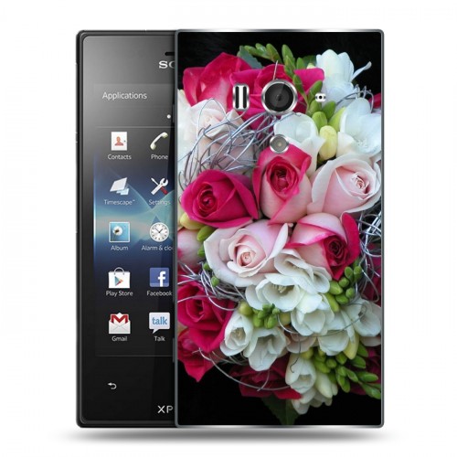 Дизайнерский пластиковый чехол для Sony Xperia acro S Розы