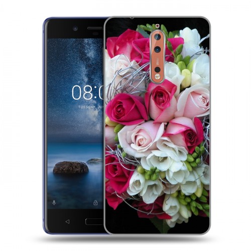 Дизайнерский пластиковый чехол для Nokia 8 Розы