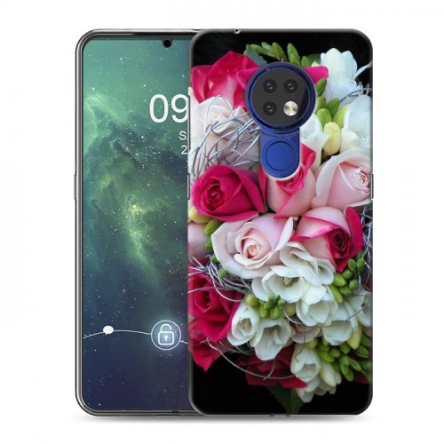 Дизайнерский силиконовый чехол для Nokia 6.2 Розы