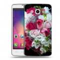 Дизайнерский пластиковый чехол для LG L60 Розы