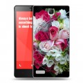 Дизайнерский пластиковый чехол для Xiaomi RedMi Note Розы