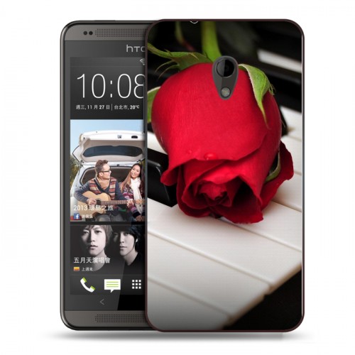 Дизайнерский пластиковый чехол для HTC Desire 700 Розы