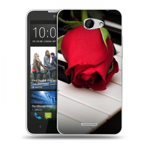Дизайнерский пластиковый чехол для HTC Desire 516 Розы