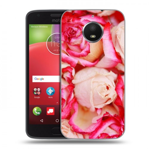 Дизайнерский силиконовый чехол для Motorola Moto E4 Plus Розы