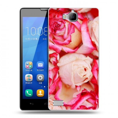 Дизайнерский пластиковый чехол для Huawei Honor 3c Розы