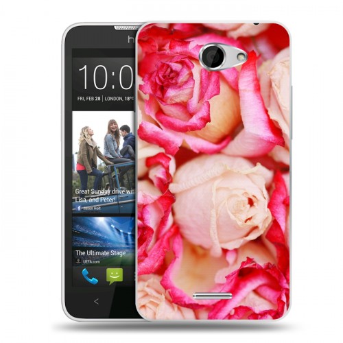 Дизайнерский пластиковый чехол для HTC Desire 516 Розы
